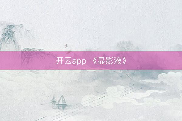 开云app 《显影液》