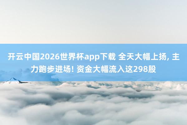 开云中国2026世界杯app下载 全天大幅上扬, 主力跑步进场! 资金大幅流入这298股