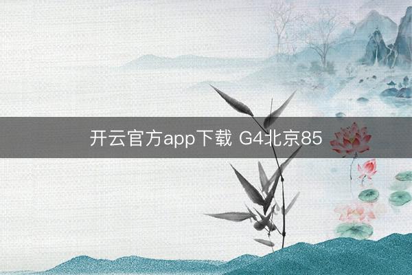 开云官方app下载 G4北京85