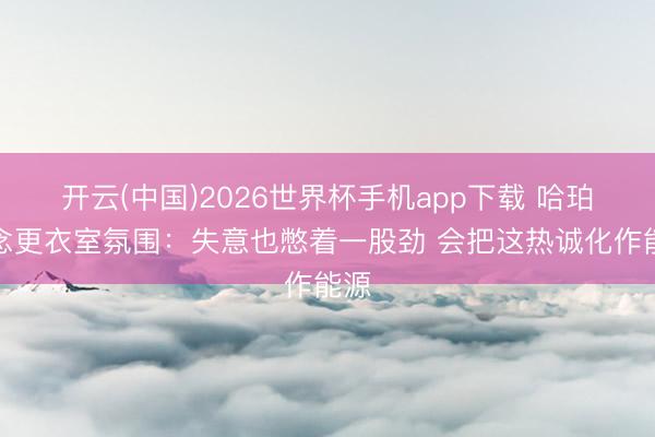 开云(中国)2026世界杯手机app下载 哈珀说念更衣室氛围:失意也憋着一股劲 会把这热诚化作能源