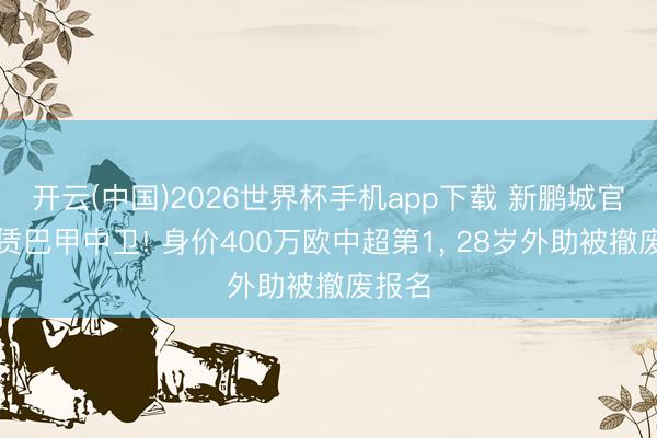 开云(中国)2026世界杯手机app下载 新鹏城官宣租赁巴甲中卫! 身价400万欧中超第1， 28岁外助被撤废报名